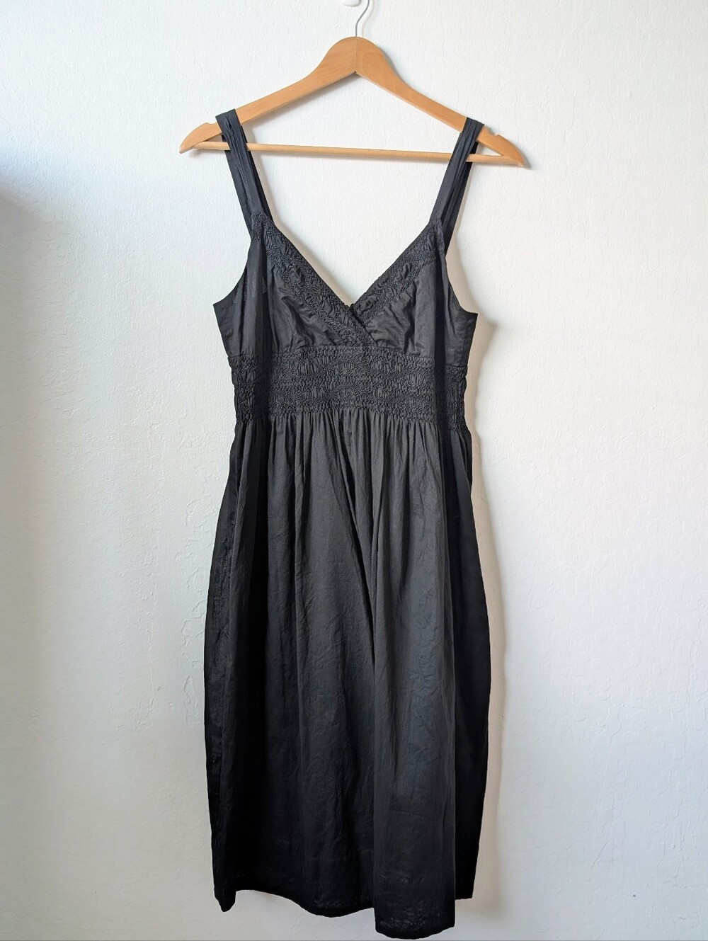Vince Cotton Embroidered Black Cotton Embroidered Mini Dress Size 2